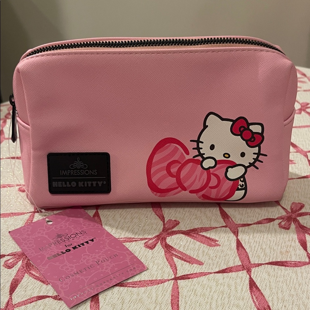 Impressions Hello Kitty Pink Bow Cosmetic Pouch